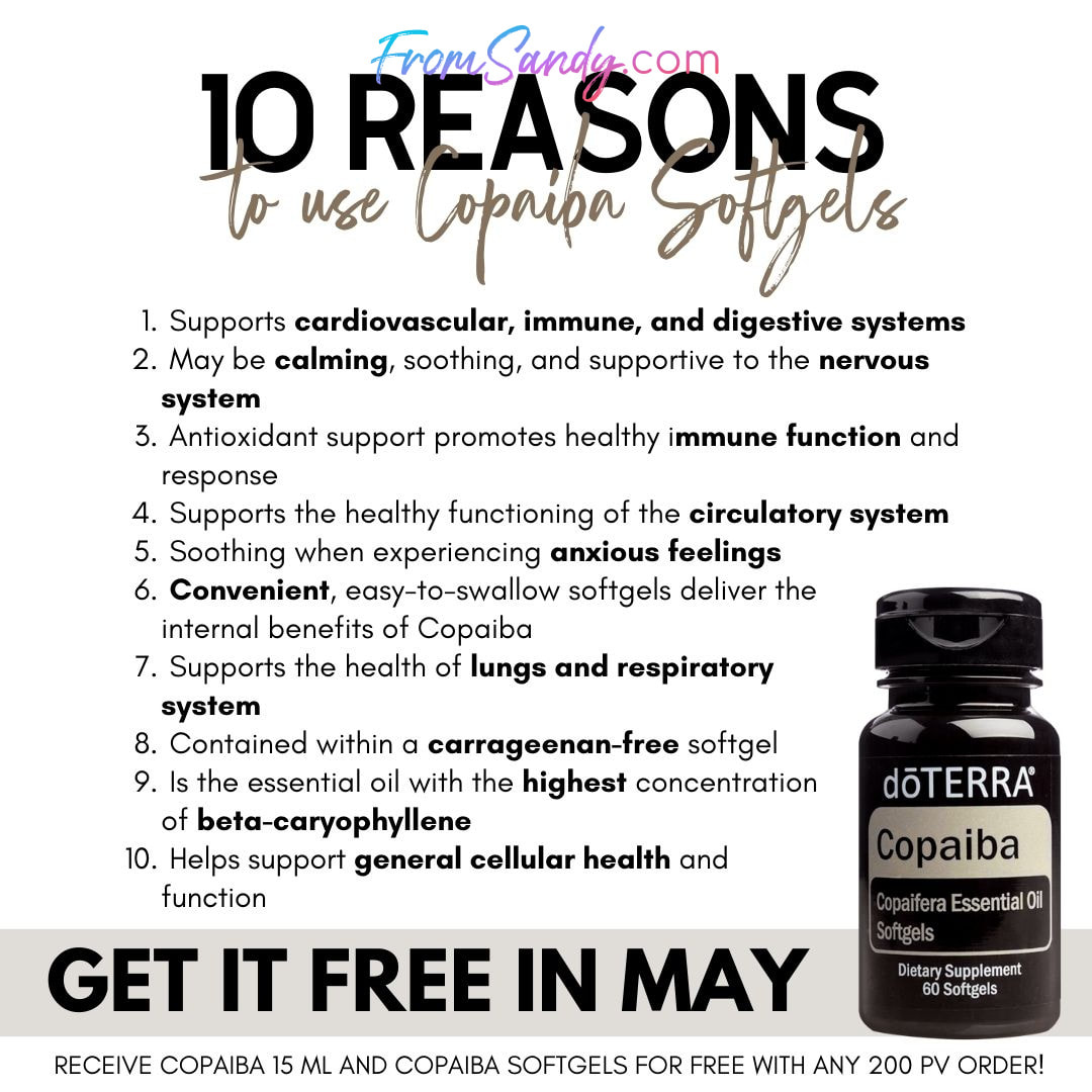 10 Reasons to Use Copaiba Softgels | From Sandy