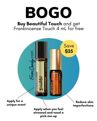Buy dōTERRA's Beautiful Touch 10 mL ​and get a 4mL Frankincense Touch for FREE! 